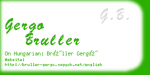 gergo bruller business card